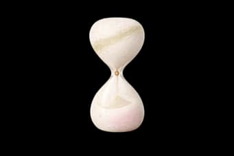 A ceramic hourglass — quarterly tax instalments