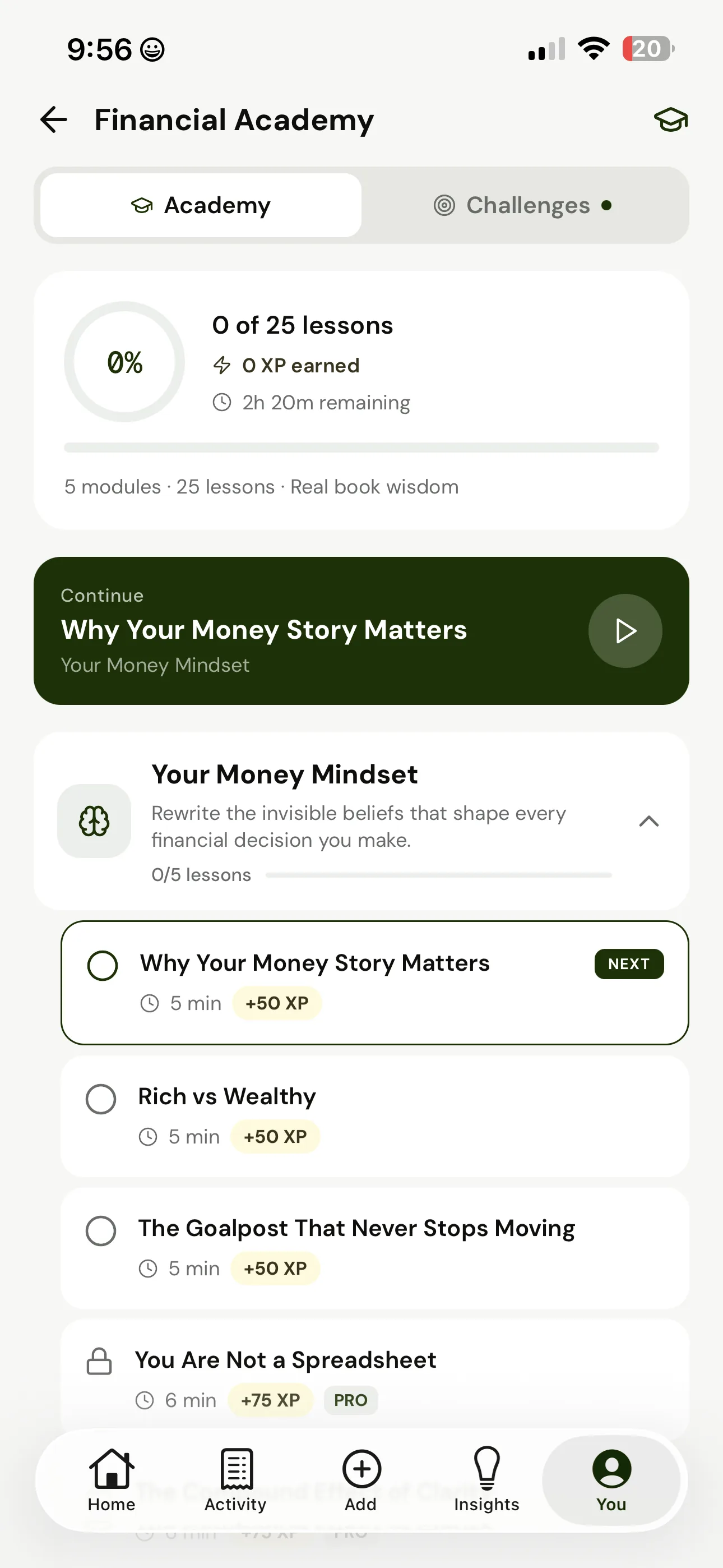 VRITTI Financial Academy — 16 modules, 80 lessons, grounded in real books